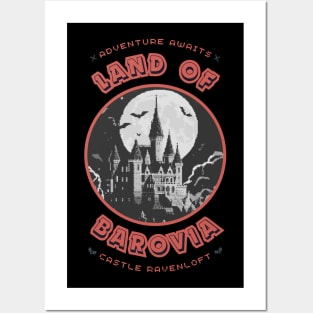 Castle Ravenloft in Barovia in black & white Posters and Art